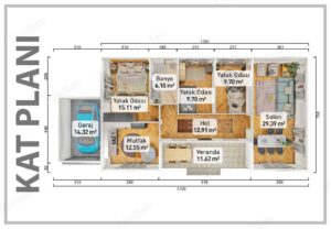 Alternative view of 121 m² Prefabricated House