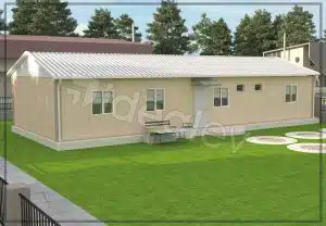 Prefabrikovaná kancelář o rozloze 98 m²