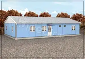 Prefabrikovaná kancelář o rozloze 136 m²