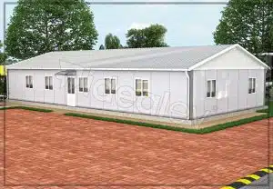 Prefabrikovaná kancelář o rozloze 159 m²