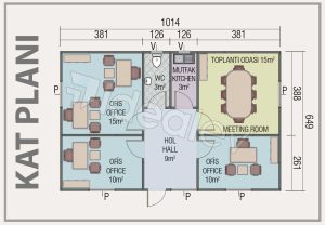 Alternative view of 65 m² Prefabricated Office