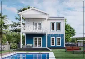 Casă prefabricată cu două etaje de 149 m²
