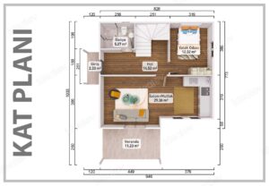 Alternative view of 149 m² Two Story Prefabricated House