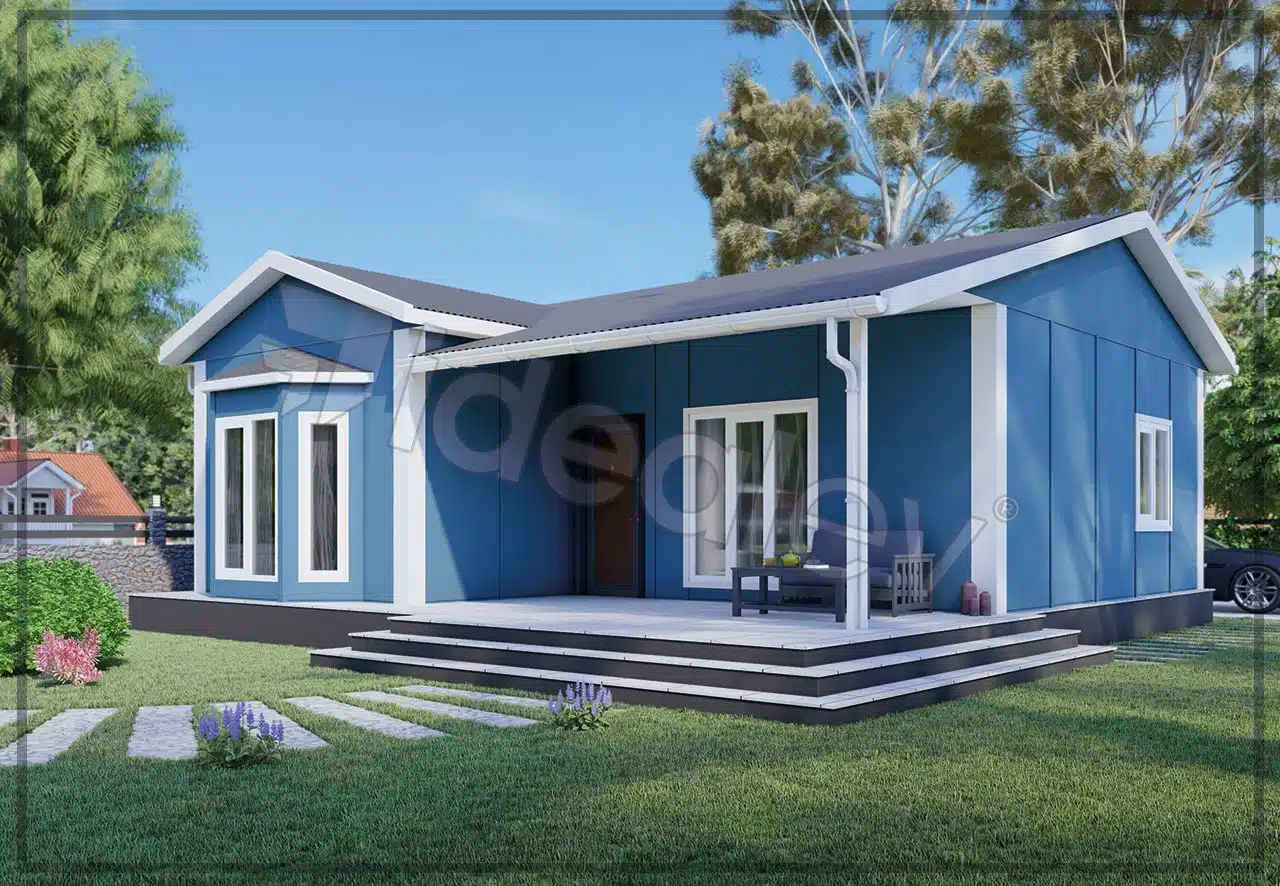 81m2 prefabrik ev 2 cizgisiz 81 m² geprefabriceerd huis - Afbeelding 3