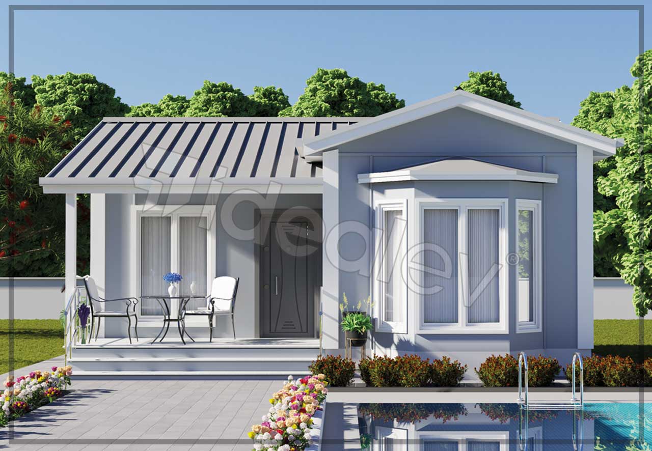 50m2 prefabrik ev 1 cizgisiz 50 m² Prefabricated House