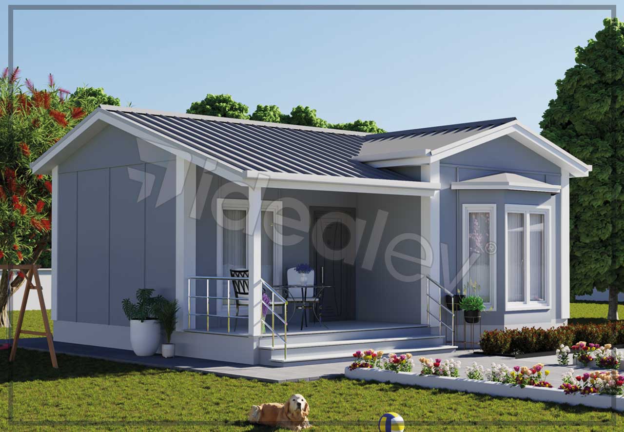 50m2 prefabrik ev 3 cizgisiz 50 m² Prefabricated House - Image 4