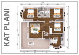 Alternative view of 120 m² Prefabricated House