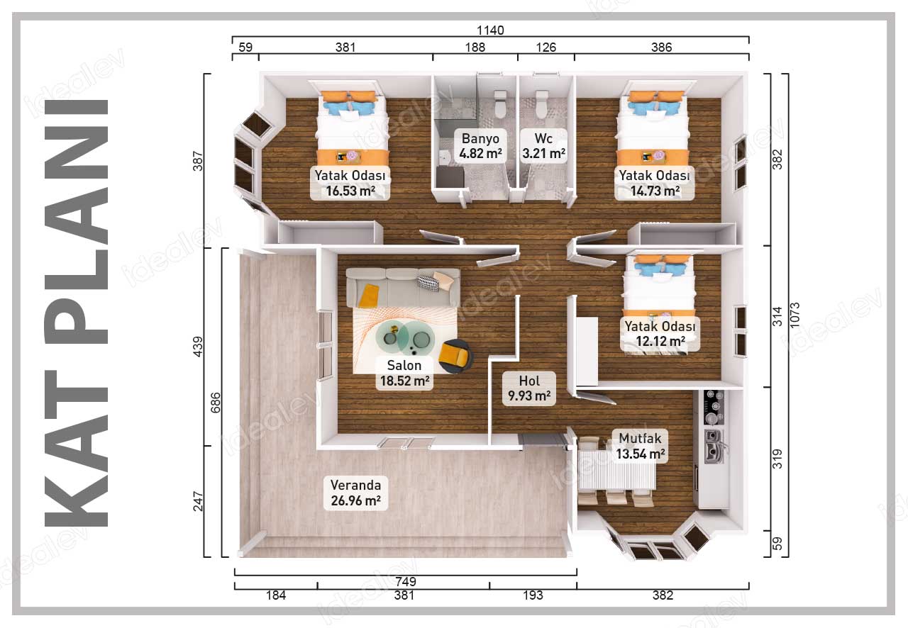 120 m² Prefabricated House 4 120 m² Prefabricated House - Image 2