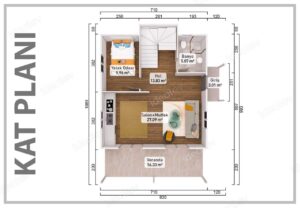 Alternative view of 136 m² Two Story Prefabricated House