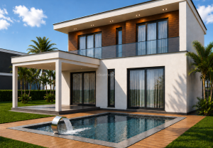 Alternative view of 193 m² Two Story Steel Frame House