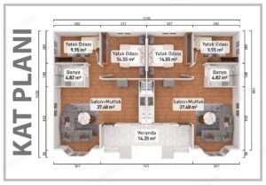 Alternative view of 148 m² Prefabricated House