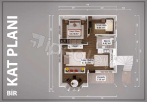 Alternative view of 152 m² Two Story Prefabricated House