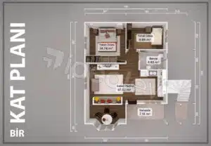 Alternatiewe aansig van 152 m² Tweeverdieping Voorafvervaardigde Huis