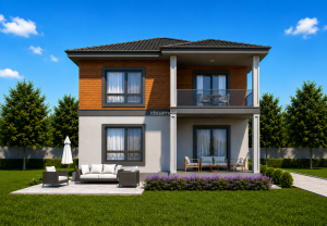 Steel Construction Houses 27 245 m² Two Story Steel Frame House