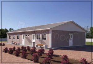 158 m² Prefabricated Dining Hall
