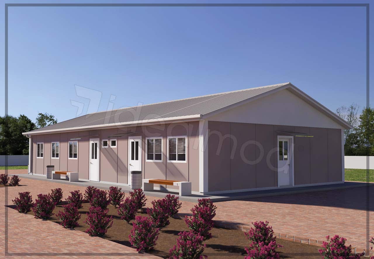 1 5 158 m² Prefabricated Dining Hall