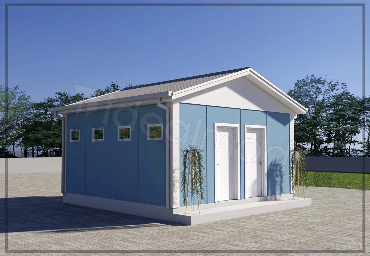 27 m² Prefabricated Toilet and Shower 2 27 m² Prefabricated Toilet and Shower