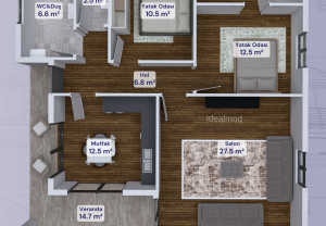 Alternative view of 111 m² Steel Frame House