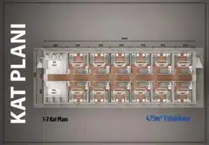 Алтернативни поглед на монтажни спаваоницу од 475 м²