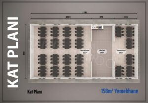Alternative view of 158 m² Prefabricated Dining Hall