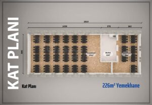 Alternative view of 226 m² Prefabricated Dining Hall