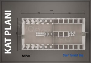 Alternative view of 95 m² Prefabricated Toilet and Shower