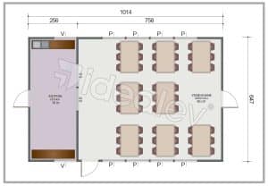 Alternative view of 66 m² Prefabricated Dining Hall