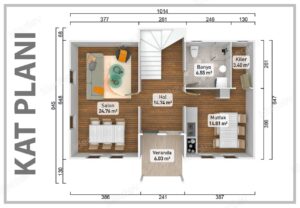 Alternative view of 141 m² Two Story Prefabricated House