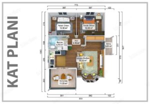 Alternative view of 79 m² Prefabricated House