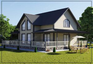Steel Construction Houses 33 256 m² Two Story Steel Frame House