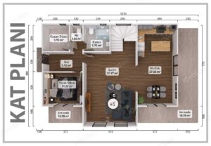 Alternative view of 256 m² Two Story Steel Frame House