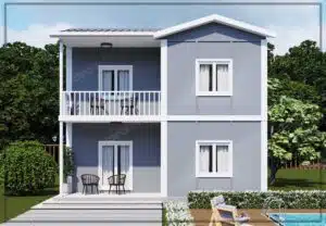 Maison préfabriquée à deux étages de 99 m²