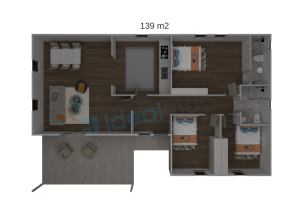 Alternative view of 139 m² Prefabricated House