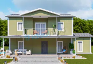 Casă prefabricată cu două etaje de 196 m²