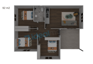 Alternative view of 92 m² Prefabricated House