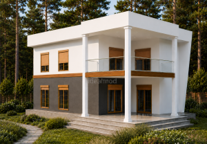 Alternative view of 160 m² Two Story Steel Frame House