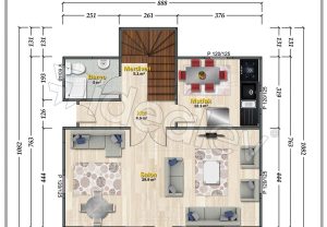 167 m² Two Story Steel Frame House - Image 3