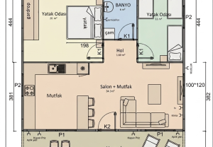 Alternative view of 97 m² Prefabricated House